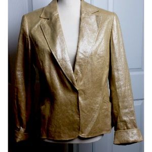 Lafayette 148 gold blazer 100% Linen